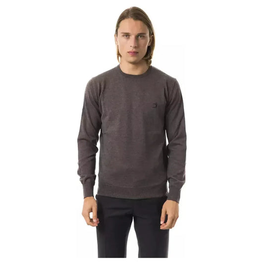 Uominitaliani Gray Merino Wool Men Sweater UO-7818-L