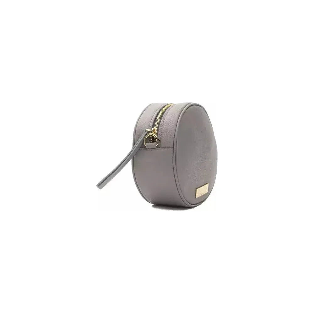 Pompei Donatella Gray Leather Crossbody Bag