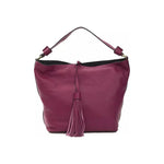 Pompei Donatella Burgundy Leather Women Shoulder Bag PO-5807