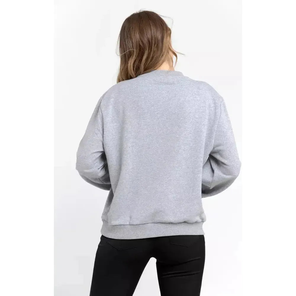 Trussardi Gray Cotton Women Sweatshirt TR-21544-XS