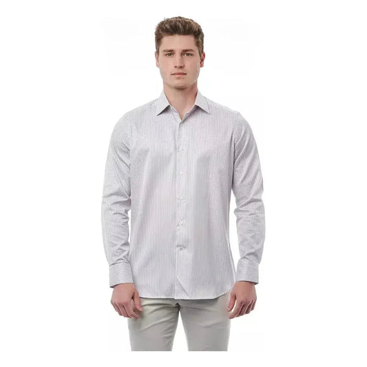 Bagutta White Cotton Men Shirt BA-21396-S