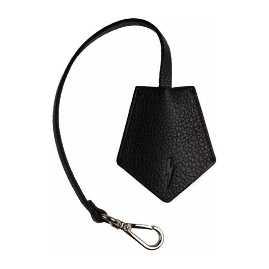 Neil Barrett Black Leather Men Keychain NE-21065