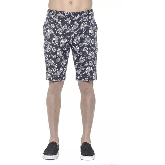 PT Torino Blue Cotton Men Bermuda Short PT-20813-IT48 | M