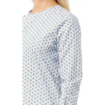 Bagutta White Cotton Women Blouse with Skull Print BA-21018-S