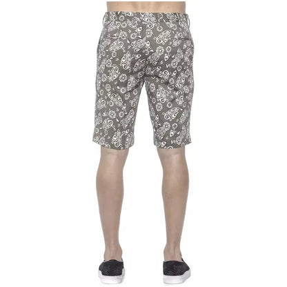 PT Torino Green Cotton Men's Bermuda Shorts Shorts