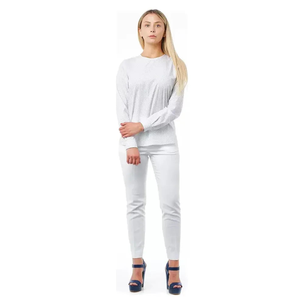 Bagutta White Cotton Women Blouse BA-21023-M