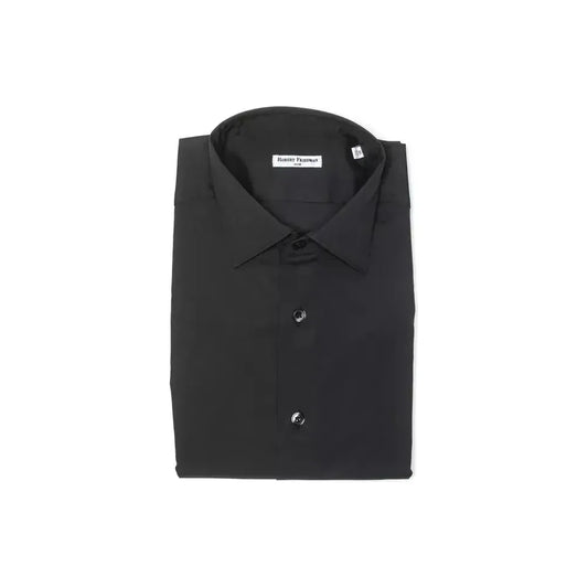 Robert Friedman Gray Cotton Men Shirt RO-20424-M