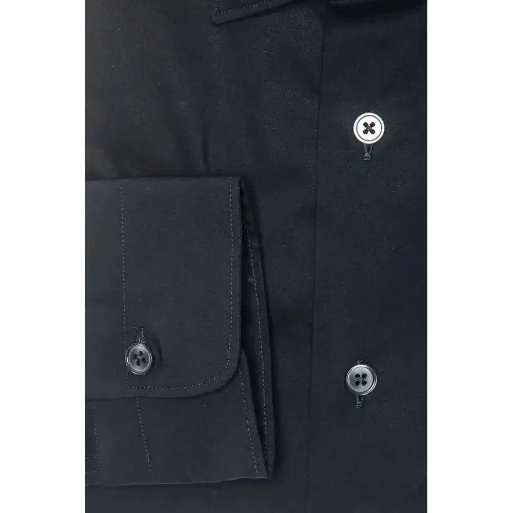 Robert Friedman Black Cotton Men's Shirt RO-20423-M