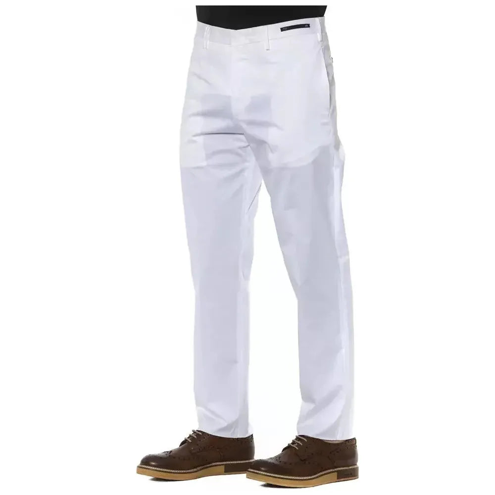 PT Torino White Cotton Men Trouser