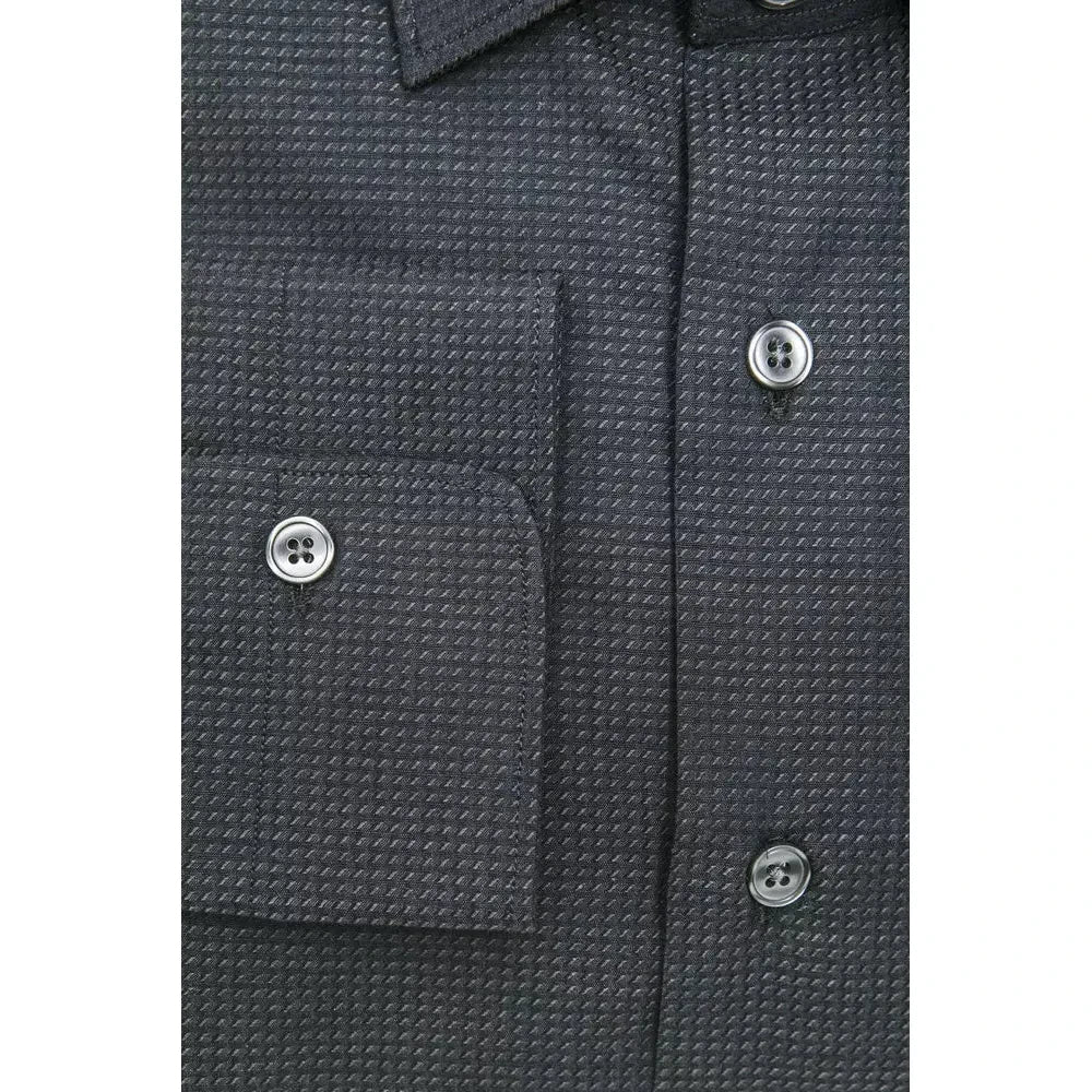 Robert Friedman Black Cotton Men's Shirt