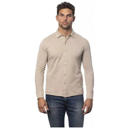 Verri Beige Cotton Men Shirt
