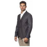 Verri Gray Cotton Men Blazer VE-18304-IT48 | M