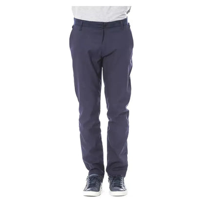 Verri Blue Polyester Men Pant
