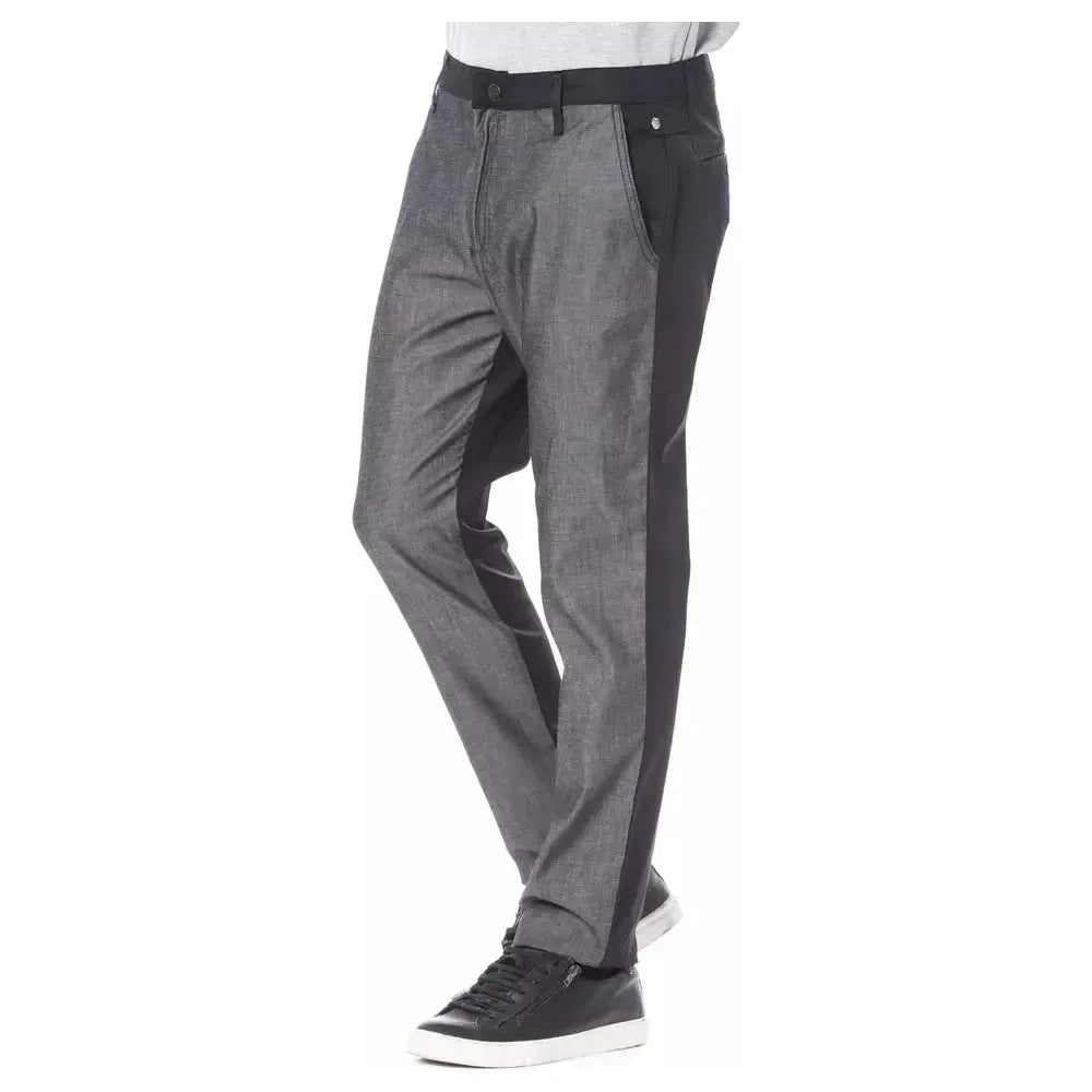 Verri Black Cotton Men Pant