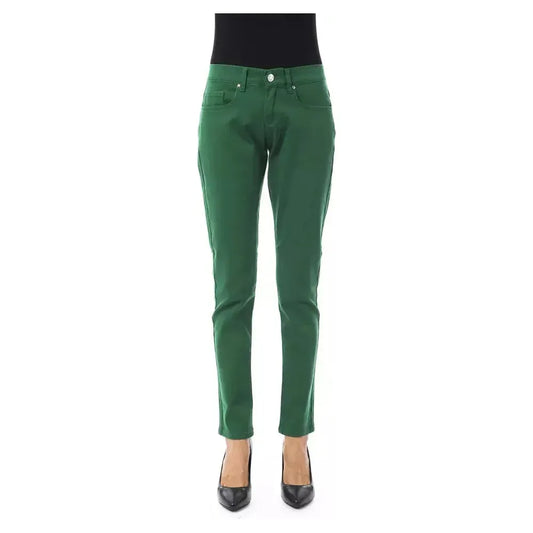 BYBLOS Green Cotton Women Pants