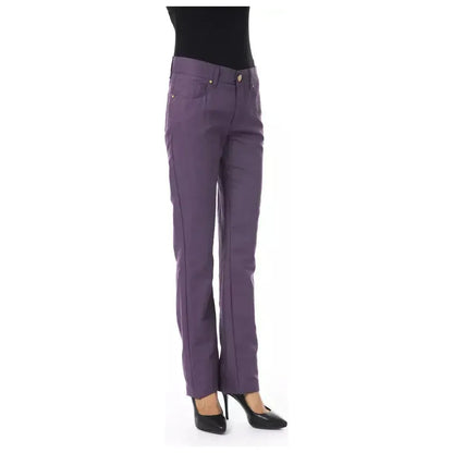BYBLOS Purple Cotton Women's Pants