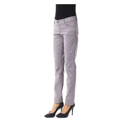 BYBLOS Gray Cotton Women Jeans