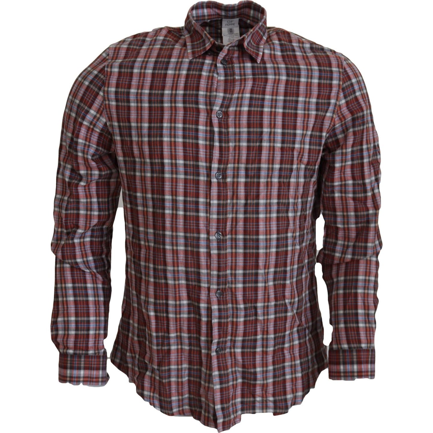 GF Ferre Multicolor Checkered Cotton Long Sleeves Casual Shirt TSH83352 - 36