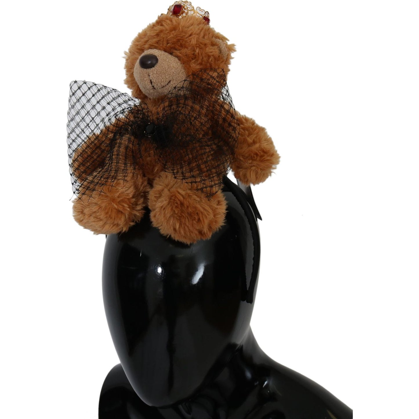 Dolce & Gabbana Teddy Bear Gold Crystal Crown Tiara Diadem Hair Band