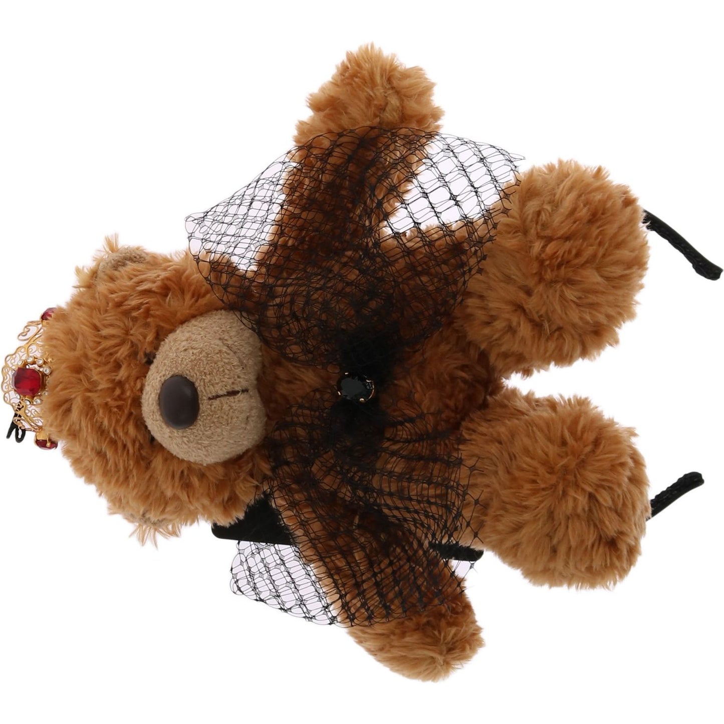 Dolce & Gabbana Teddy Bear Gold Crystal Crown Tiara Diadem Hair Band