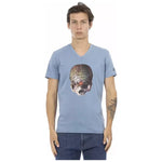 Trussardi Action Light Blue Cotton Men T-Shirt TR-22862-S
