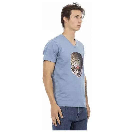 Trussardi Action Light Blue Cotton Men T-Shirt TR-22862-S