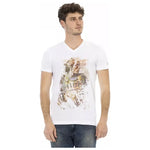 Trussardi Action Elegant V-Neck Short Sleeve T-Shirt TRAC-22832-M-FBB-195