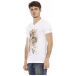 Trussardi Action Elegant V-Neck Short Sleeve T-Shirt TRAC-22832-M-FBB-195