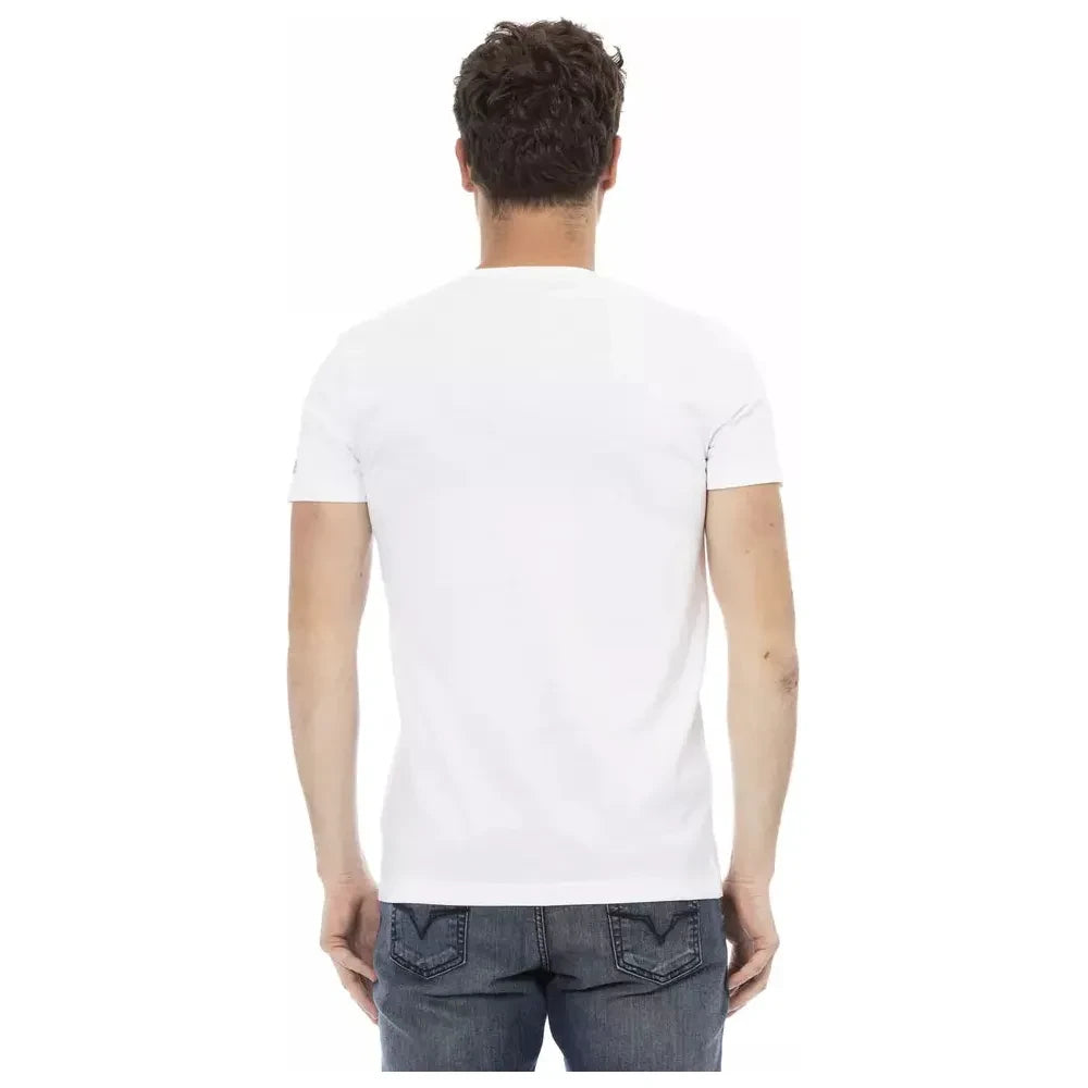 Trussardi Action Elegant V-Neck Short Sleeve T-Shirt TRAC-22832-M-FBB-195