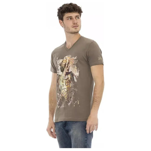 Trussardi Action Brown Cotton Men's T-Shirt TR-22834-S