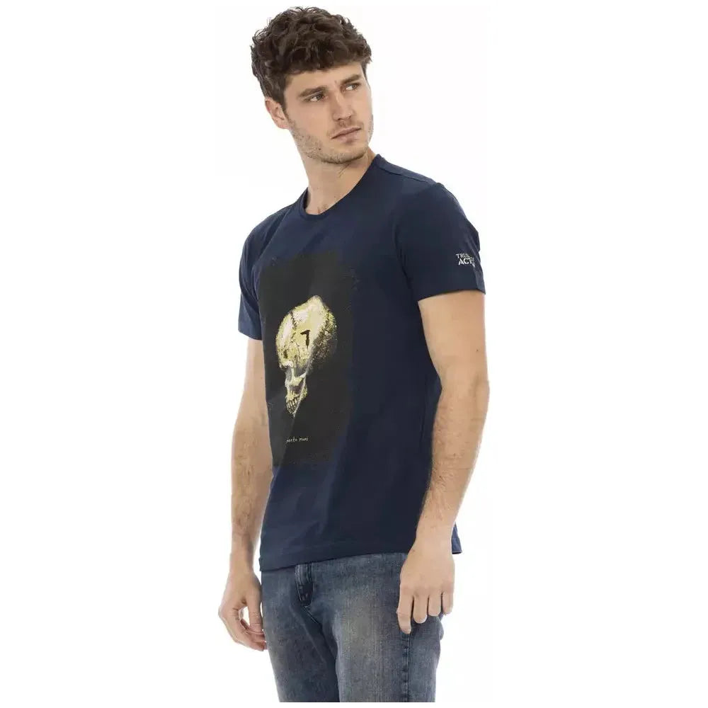 Trussardi Action Blue Cotton Men T-Shirt