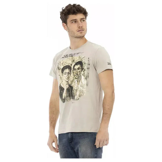 Trussardi Action Beige Cotton Men T-Shirt TR-22816-M