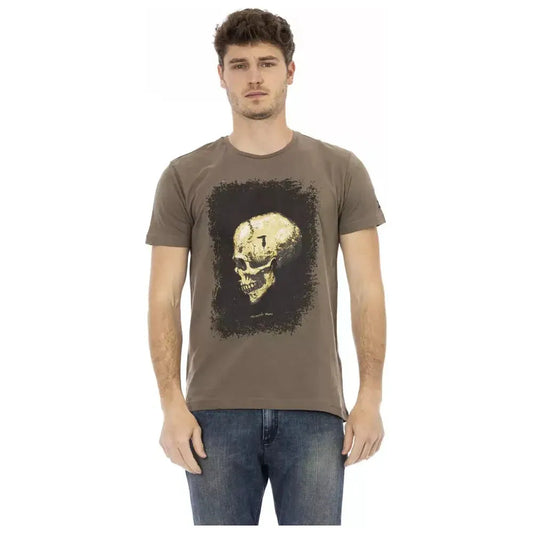 Trussardi Action Brown Cotton Men T-Shirt TR-22802-XL
