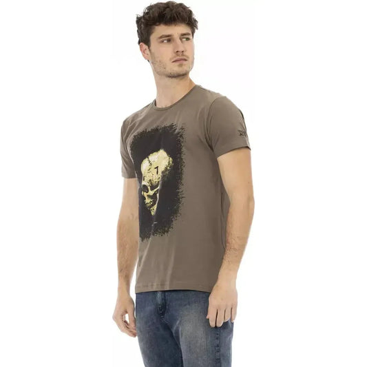 Trussardi Action Brown Cotton Men T-Shirt TR-22802-XL