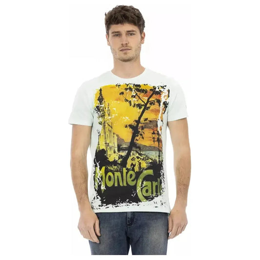 Trussardi Action Light Blue Cotton Men T-Shirt TR-22755-S