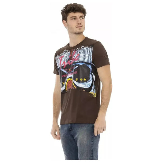 Trussardi Action Brown Cotton Men T-Shirt TR-22731-S
