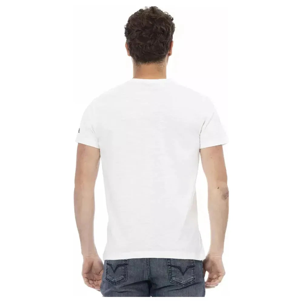 Trussardi Action White Cotton Men T-Shirt TR-22738-M