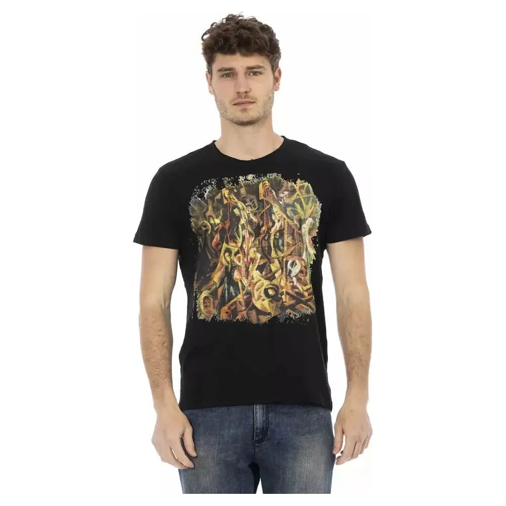 Trussardi Action Black Cotton Men T-Shirt