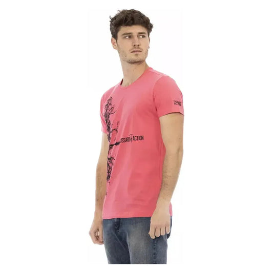 Trussardi Action Multicolor Cotton Men T-Shirt TR-22716-M