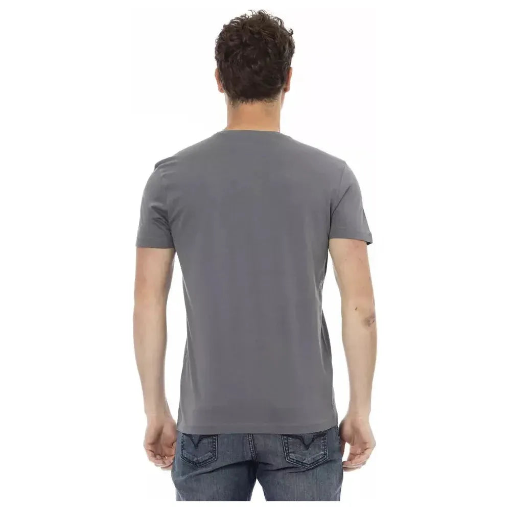 Trussardi Action Gray Cotton T-Shirt