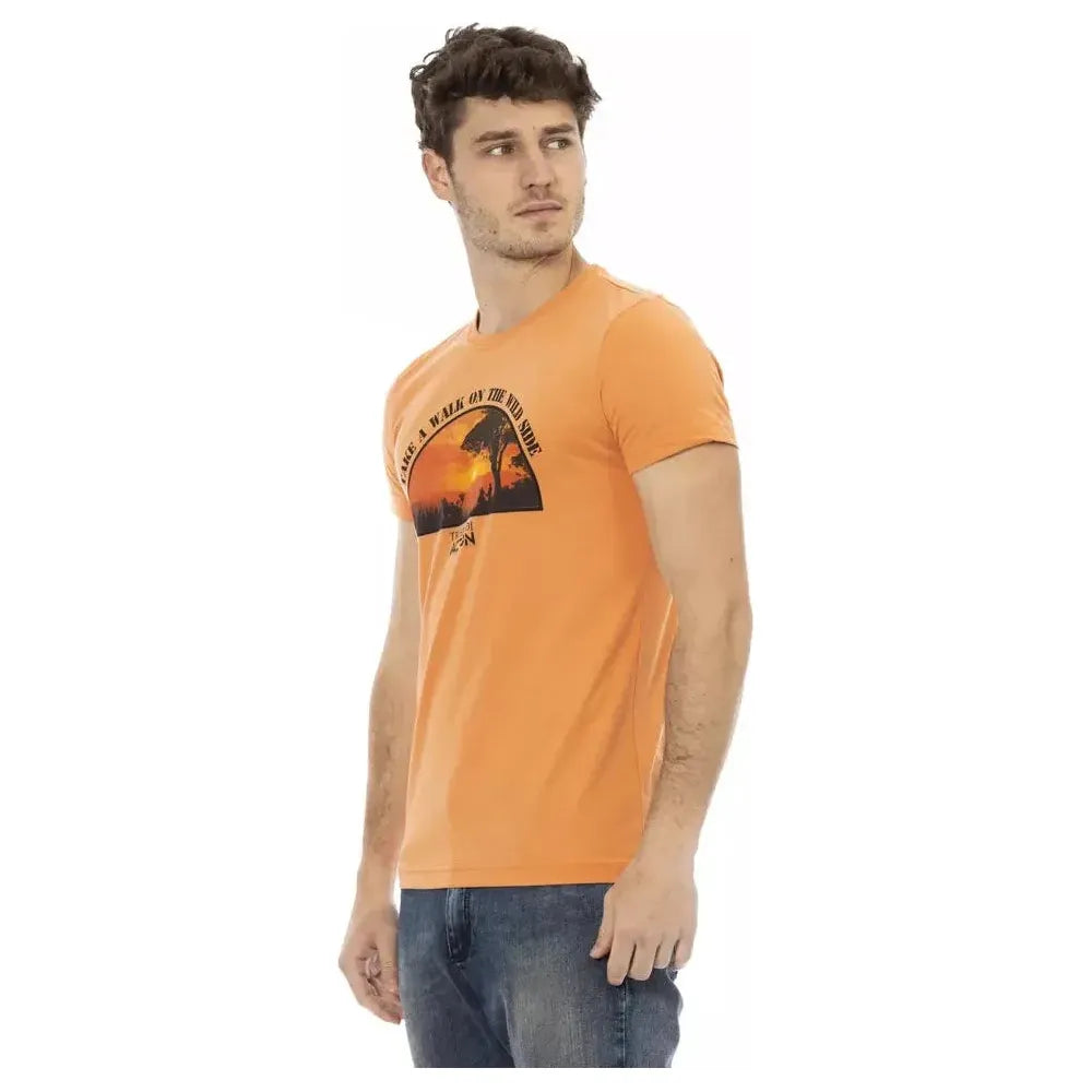 Trussardi Action Orange Cotton Men T-Shirt