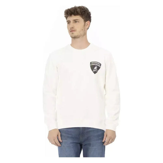 Automobili Lamborghini White Cotton Men's Sweater AU-22637-L