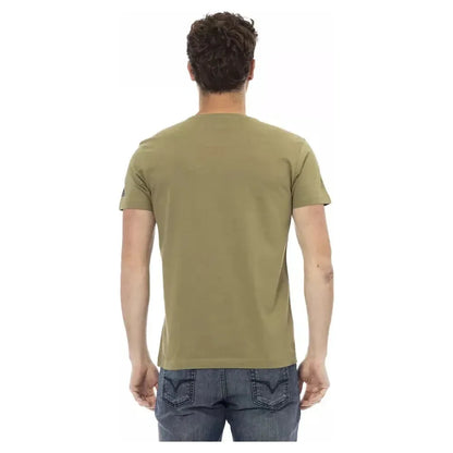 Trussardi Action Green Cotton Men T-Shirt