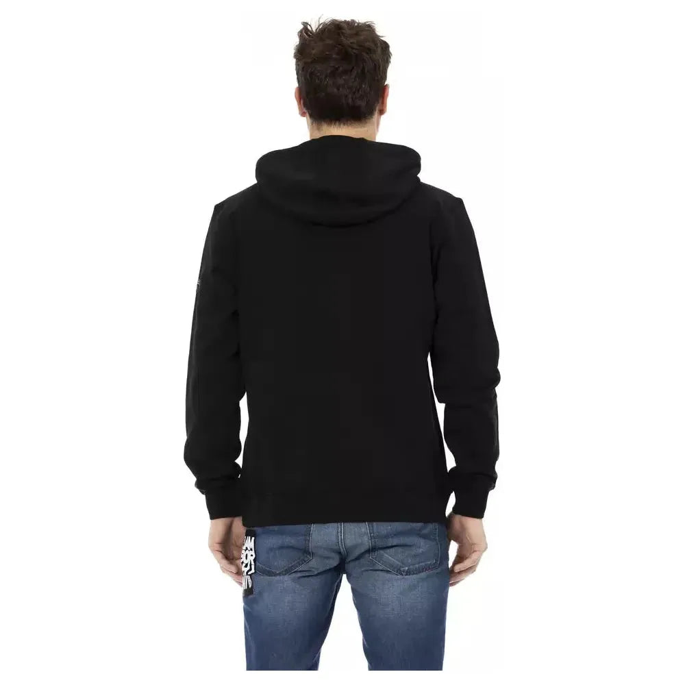 Automobili Lamborghini Black Cotton Men's Hooded Sweater