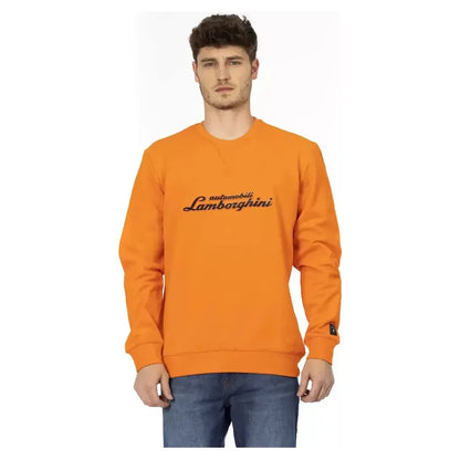 Automobili Lamborghini Orange Cotton Unisex Sweatshirt
