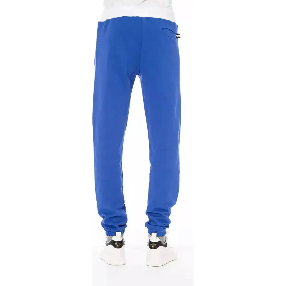 Baldinini Trend Blue Cotton Men Sport Pant BA-22494-XS