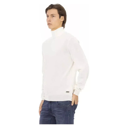 Baldinini Trend White Fabric Men Sweater BA-22423-XXL