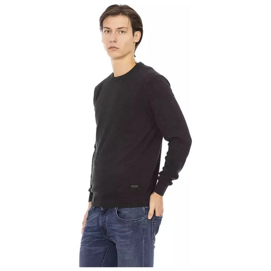 Baldinini Trend Black Wool Men's Sweater BA-22421-L