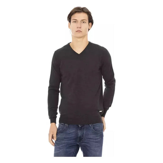 Baldinini Trend Gray Fabric Men Sweater BA-22430-M