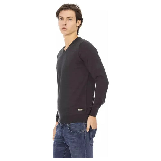 Baldinini Trend Gray Fabric Men Sweater BA-22430-M